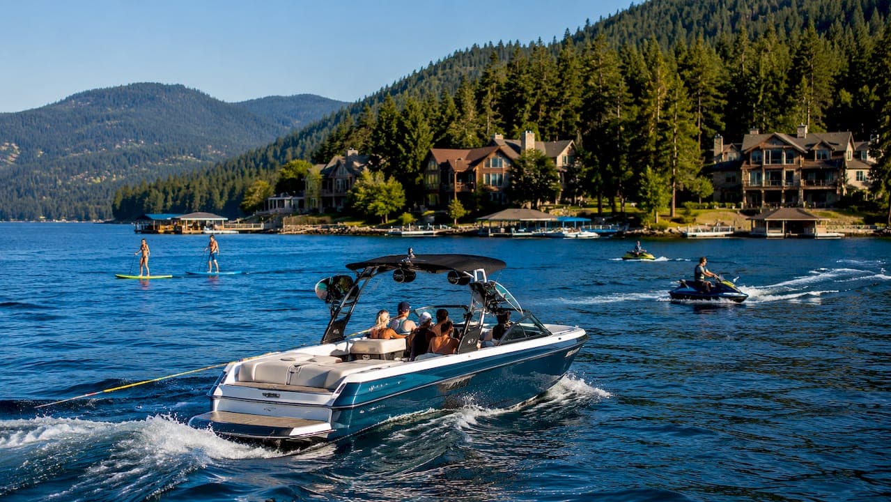 How a Tow Rope Works Behind a Ski Boat